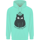 No Touchy Touchy Cat Mens 80% Cotton Hoodie Peppermint