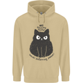 No Touchy Touchy Cat Mens 80% Cotton Hoodie Sand