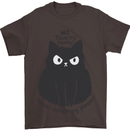 No Touchy Touchy Cat Mens T-Shirt Cotton Gildan Dark Chocolate