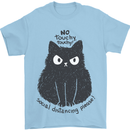 No Touchy Touchy Cat Mens T-Shirt Cotton Gildan Light Blue