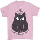 No Touchy Touchy Cat Mens T-Shirt Cotton Gildan Light Pink