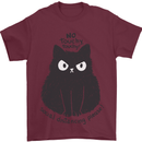 No Touchy Touchy Cat Mens T-Shirt Cotton Gildan Maroon
