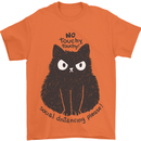 No Touchy Touchy Cat Mens T-Shirt Cotton Gildan Orange