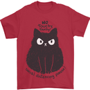 No Touchy Touchy Cat Mens T-Shirt Cotton Gildan Red