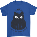 No Touchy Touchy Cat Mens T-Shirt Cotton Gildan Royal Blue