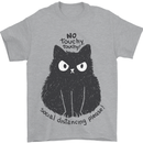 No Touchy Touchy Cat Mens T-Shirt Cotton Gildan Sports Grey