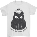 No Touchy Touchy Cat Mens T-Shirt Cotton Gildan White
