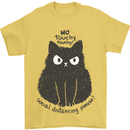 No Touchy Touchy Cat Mens T-Shirt Cotton Gildan Yellow