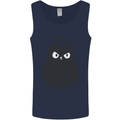No Touchy Touchy Cat Mens Vest Tank Top Navy Blue