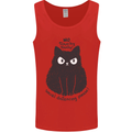 No Touchy Touchy Cat Mens Vest Tank Top Red
