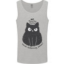 No Touchy Touchy Cat Mens Vest Tank Top Sports Grey