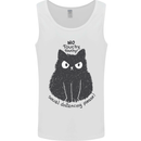 No Touchy Touchy Cat Mens Vest Tank Top White
