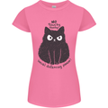 No Touchy Touchy Cat Womens Petite Cut T-Shirt Azalea