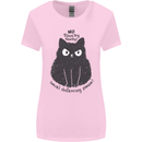 No Touchy Touchy Cat Womens Wider Cut T-Shirt Light Pink