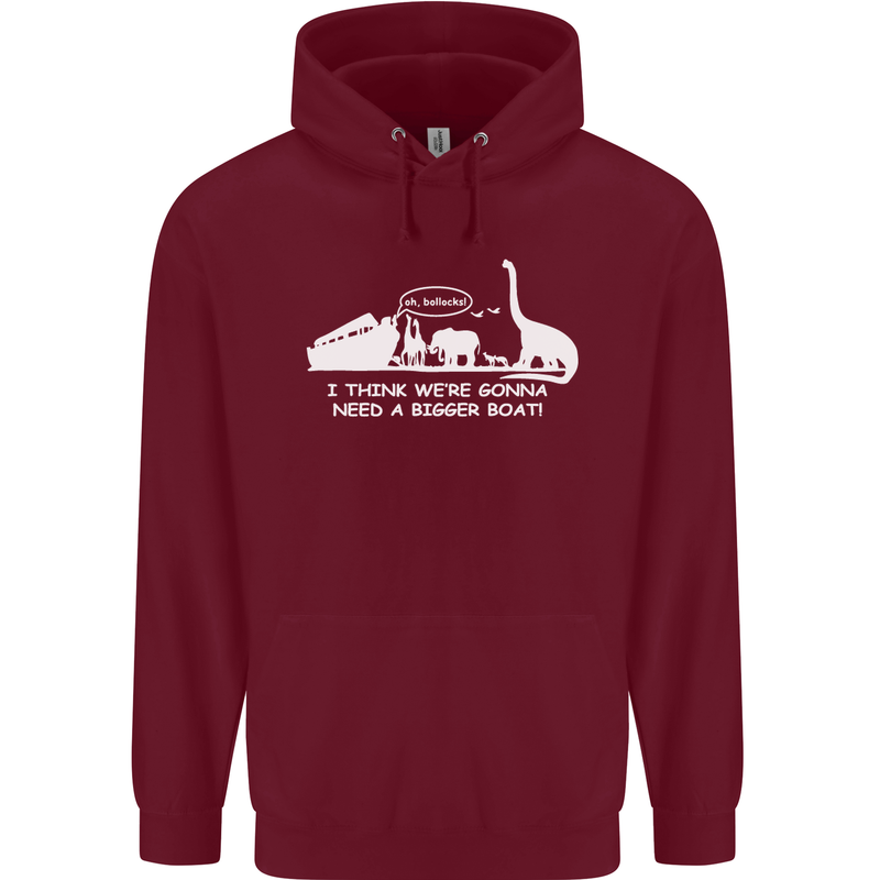 Noahs Ark Dinosaurs T-Rex Atheist Atheism Childrens Kids Hoodie Maroon