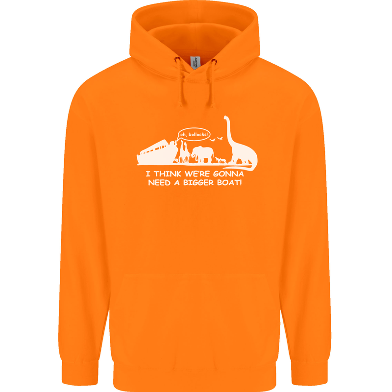 Noahs Ark Dinosaurs T-Rex Atheist Atheism Childrens Kids Hoodie Orange