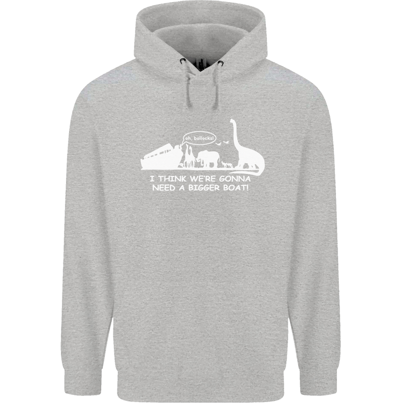 Noahs Ark Dinosaurs T-Rex Atheist Atheism Childrens Kids Hoodie Sports Grey