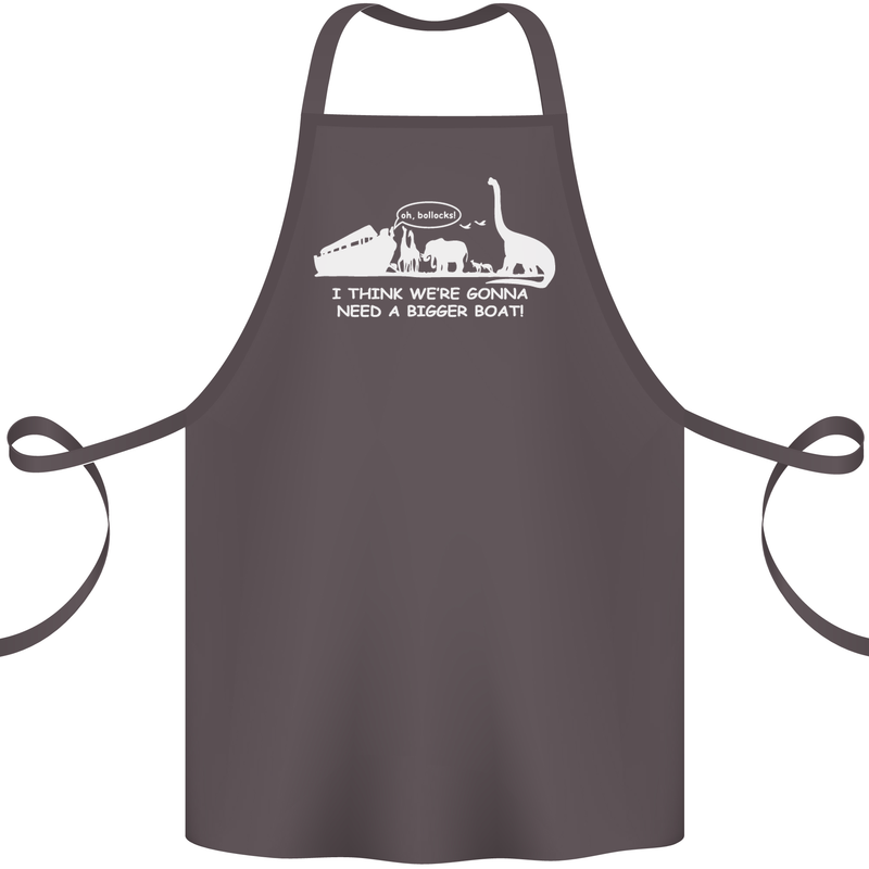Noahs Ark Dinosaurs T-Rex Atheist Atheism Cotton Apron 100% Organic Dark Grey