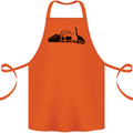 Noahs Ark Dinosaurs T-Rex Atheist Atheism Cotton Apron 100% Organic Orange