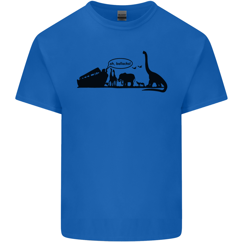 Noahs Ark Dinosaurs T-Rex Atheist Atheism Kids T-Shirt Childrens Royal Blue
