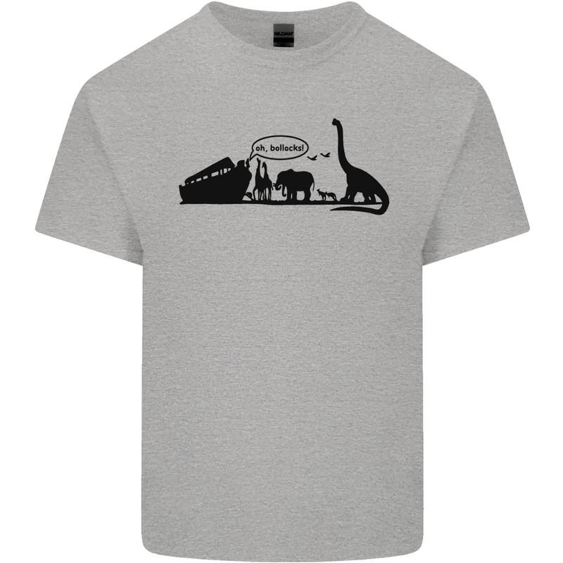 Noahs Ark Dinosaurs T-Rex Atheist Atheism Kids T-Shirt Childrens Sports Grey