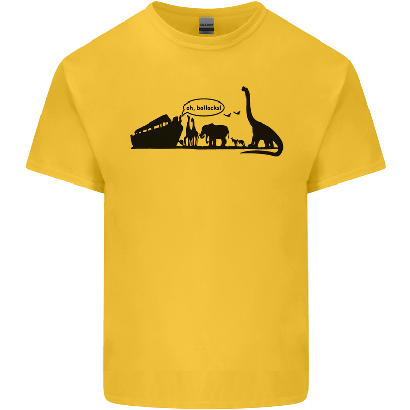 Noahs Ark Dinosaurs T-Rex Atheist Atheism Kids T-Shirt Childrens Yellow