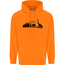 Noahs Ark Dinosaurs T-Rex Atheist Atheism Mens 80% Cotton Hoodie Orange
