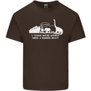 Noahs Ark Dinosaurs T-Rex Atheist Atheism Mens Cotton T-Shirt Tee Top Dark Chocolate