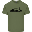 Noahs Ark Dinosaurs T-Rex Atheist Atheism Mens Cotton T-Shirt Tee Top Military Green