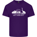 Noahs Ark Dinosaurs T-Rex Atheist Atheism Mens Cotton T-Shirt Tee Top Purple