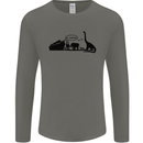 Noahs Ark Dinosaurs T-Rex Atheist Atheism Mens Long Sleeve T-Shirt Charcoal