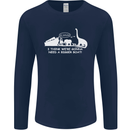 Noahs Ark Dinosaurs T-Rex Atheist Atheism Mens Long Sleeve T-Shirt Navy Blue