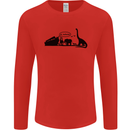 Noahs Ark Dinosaurs T-Rex Atheist Atheism Mens Long Sleeve T-Shirt Red
