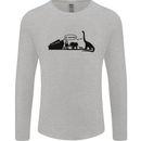 Noahs Ark Dinosaurs T-Rex Atheist Atheism Mens Long Sleeve T-Shirt Sports Grey