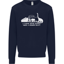 Noahs Ark Dinosaurs T-Rex Atheist Atheism Mens Sweatshirt Jumper Navy Blue