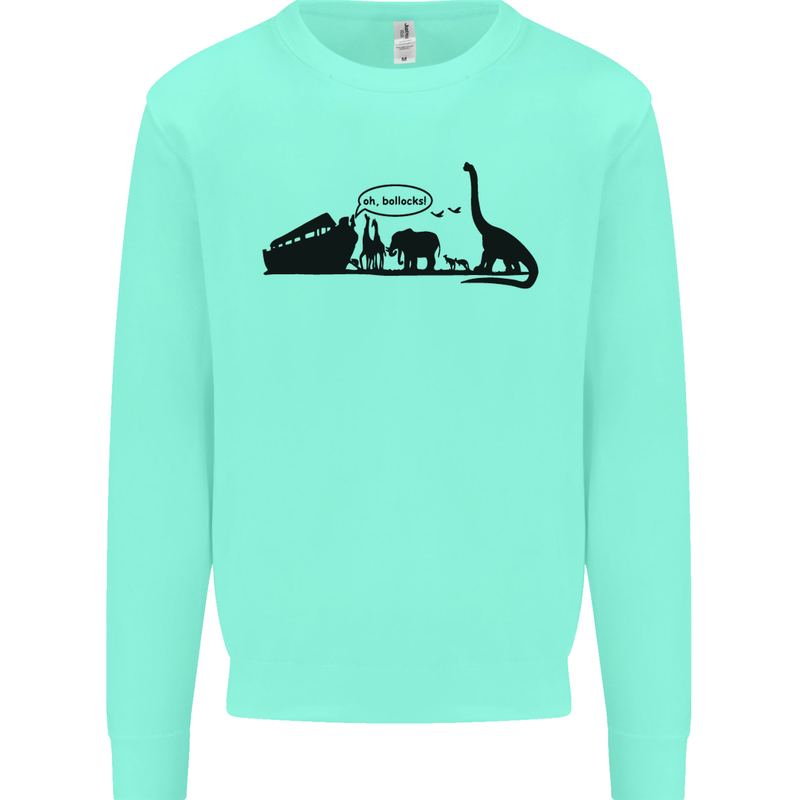 Noahs Ark Dinosaurs T-Rex Atheist Atheism Mens Sweatshirt Jumper Peppermint