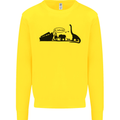 Noahs Ark Dinosaurs T-Rex Atheist Atheism Mens Sweatshirt Jumper Yellow