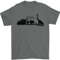 Noahs Ark Dinosaurs T-Rex Atheist Atheism Mens T-Shirt Cotton Gildan Charcoal