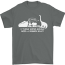 Noahs Ark Dinosaurs T-Rex Atheist Atheism Mens T-Shirt Cotton Gildan Charcoal