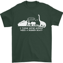 Noahs Ark Dinosaurs T-Rex Atheist Atheism Mens T-Shirt Cotton Gildan Forest Green