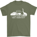 Noahs Ark Dinosaurs T-Rex Atheist Atheism Mens T-Shirt Cotton Gildan Military Green