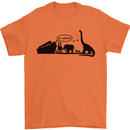 Noahs Ark Dinosaurs T-Rex Atheist Atheism Mens T-Shirt Cotton Gildan Orange