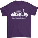 Noahs Ark Dinosaurs T-Rex Atheist Atheism Mens T-Shirt Cotton Gildan Purple