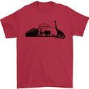 Noahs Ark Dinosaurs T-Rex Atheist Atheism Mens T-Shirt Cotton Gildan Red