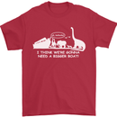 Noahs Ark Dinosaurs T-Rex Atheist Atheism Mens T-Shirt Cotton Gildan Red