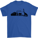 Noahs Ark Dinosaurs T-Rex Atheist Atheism Mens T-Shirt Cotton Gildan Royal Blue