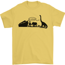 Noahs Ark Dinosaurs T-Rex Atheist Atheism Mens T-Shirt Cotton Gildan Yellow