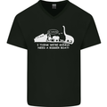 Noahs Ark Dinosaurs T-Rex Atheist Atheism Mens V-Neck Cotton T-Shirt Black