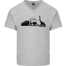 Noahs Ark Dinosaurs T-Rex Atheist Atheism Mens V-Neck Cotton T-Shirt Sports Grey