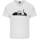 Noahs Ark Dinosaurs T-Rex Atheist Atheism Mens V-Neck Cotton T-Shirt White